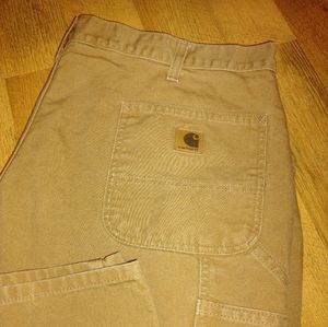 Carhartt Men's Carpenter Jean's SIZE 42x30 Tan in Good Condition